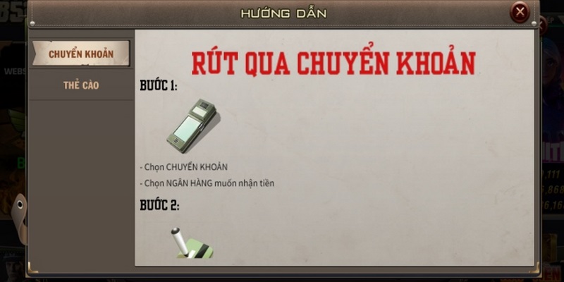 Nhận tiền thắng từ game b52 qua ngân hàng