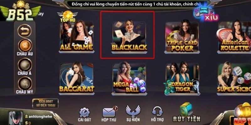 Trải nghiệm blackjack online một cách thuận tiện